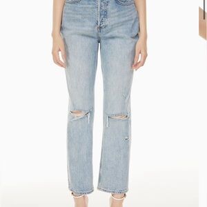 Aritzia Denim Forum Joni High Rise Loose Jeans.